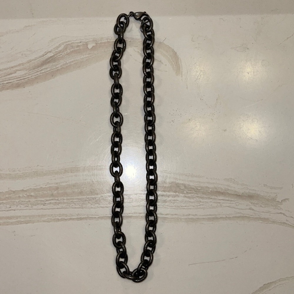 Chunky gunmetal gray chain
